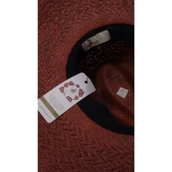 Veronica Beard FREYA taupe Redwood Mahogany Hat NWT 230 S/M - Picture 12 of 16